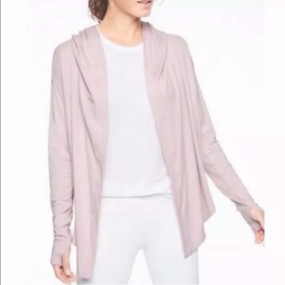 Athleta Jackets & Blazers - ATHLETA Nirvana Wrap Cardigan Size CS Open Front High Low Lightweight Layer